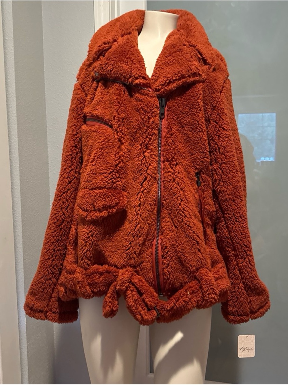 We The Free Women's Spiced Brandy Moto Teddy Zip-Up Jacket